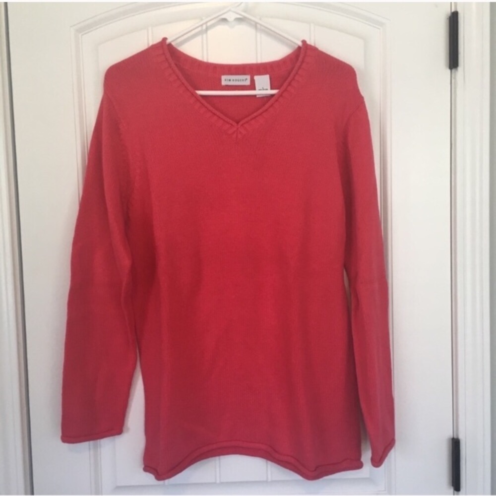 Kim Rogers V Neck Sweater Size Large